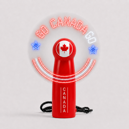 Canada LED message handheld fan for watch parties