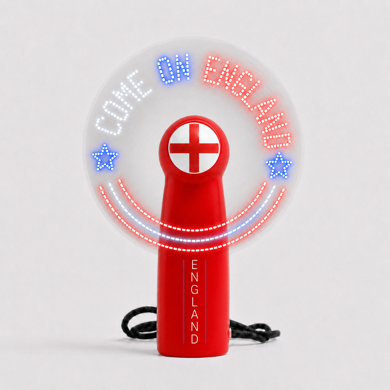 England LED message handheld fan for soccer fans