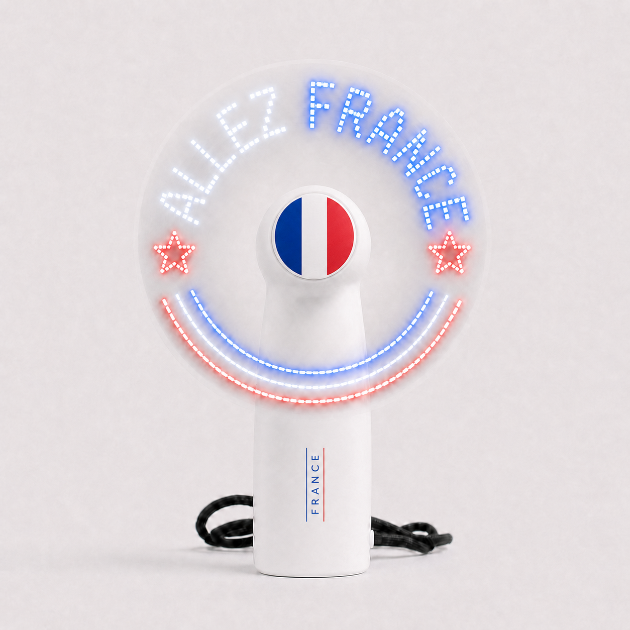 France LED message handheld fan for fan gifts