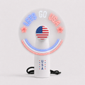 USA LED message handheld fan for match day energy